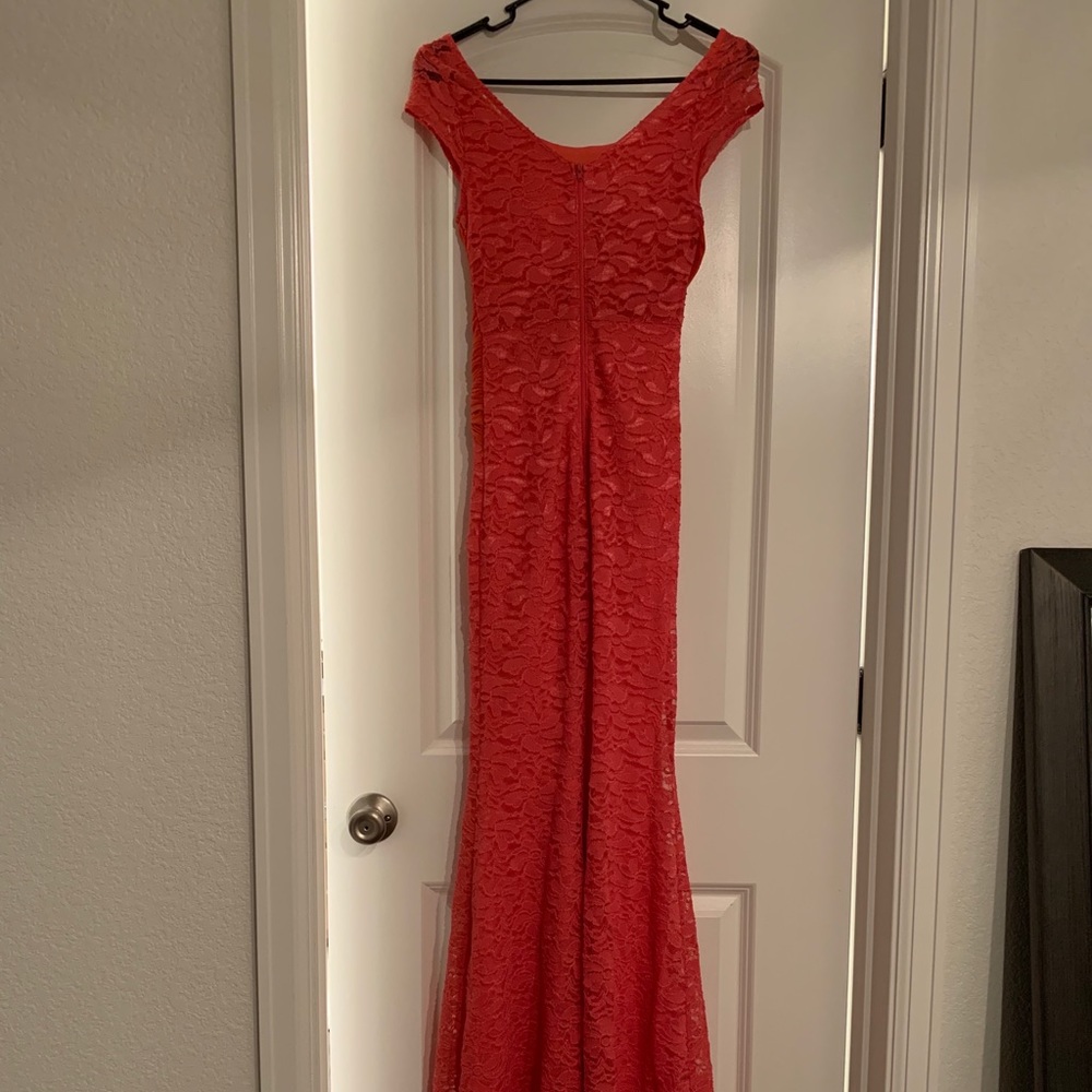 Bright peach orangey dress